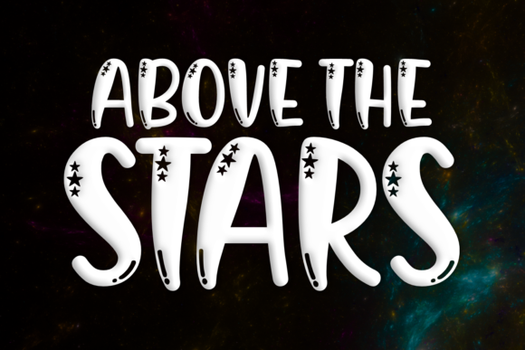 Above the Stars Display Font for Handmade Creatives