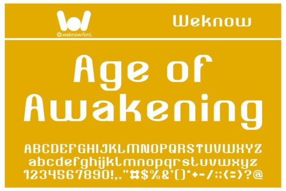 Age of Awakening Display Font for Bold Brand Identity