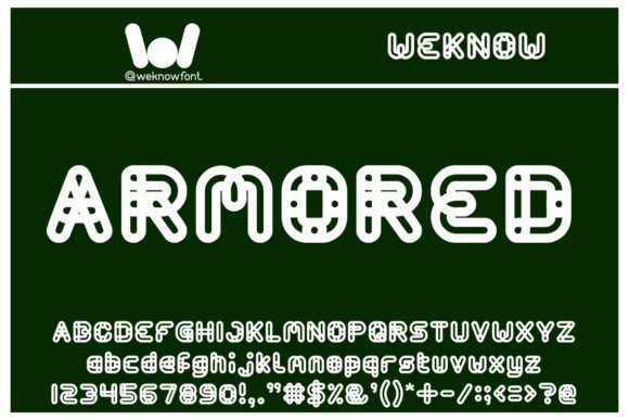 Armored Font: Modern Whimsy for Handmade Labels & Printables