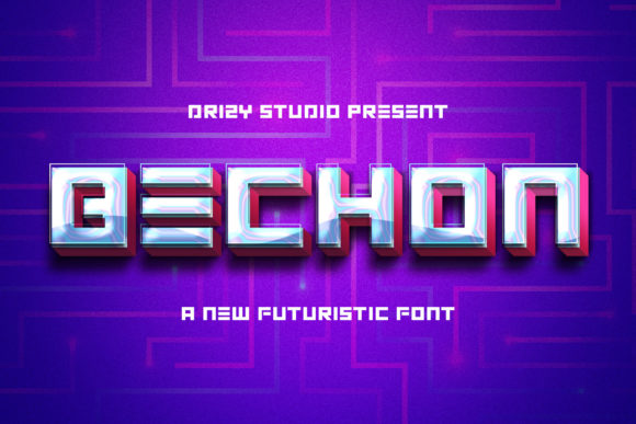 Bechon: A Futuristic Display Font for Bold Campaign Headlines