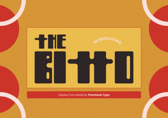 Bitto Display Font for Crafty, Retro, and Geometrical Designs