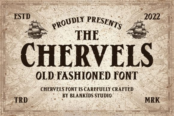 Chervels: A Vintage Playful Display Font for Digital Brands