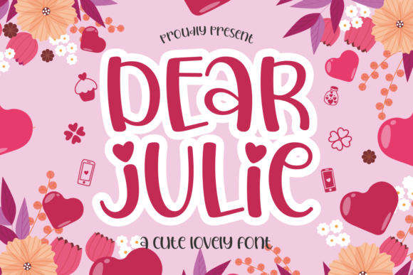 Dear Julie: A Sweet, Heart-Adorned Display Font for Editorial Design