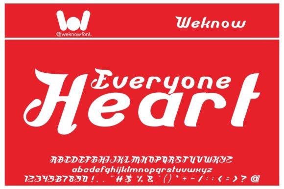 Everyone Heart Display Font for Small Business Branding