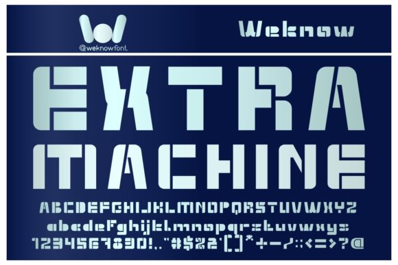 Extra Machine Display Font for Bold Digital Branding