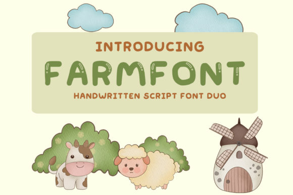 Farmmew Font: Cute & Fun Display Fonts for Handmade Brands