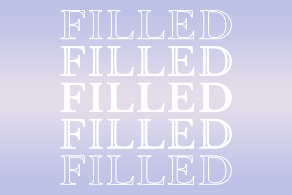 Filled Font: A Display Font for Handmade Charm