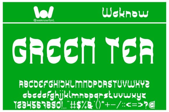 Green Tea Display Font for Editorial Design