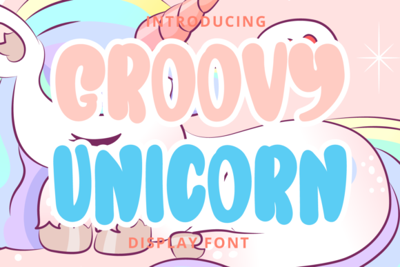 Groovy Unicorn Display Font for Playful Editorial Design