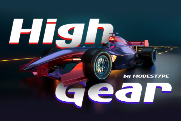 High Gear Display Font for Makers