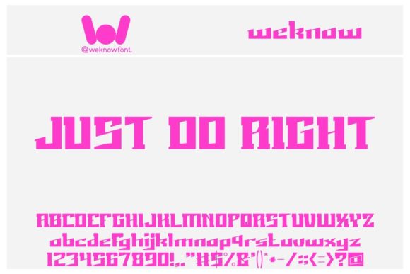Just Do Right Font for Distinctive Brand Identity
