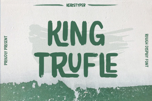 King Trufle: A Vintage Brushed Display Font for Distinctive Web Headlines