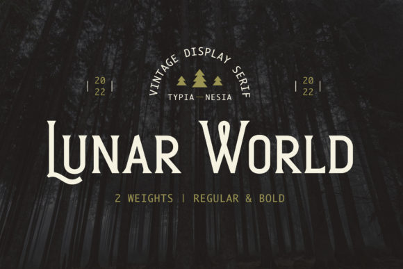 Lunar World Display Font for Bold Brand Identity