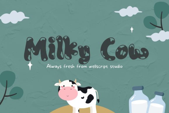 Milky Cow: A Cool and Bubbly Display Font for Playful Editorial Design