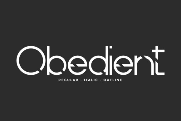 Obedient Font: A Cool & Casual Display Typeface for Makers