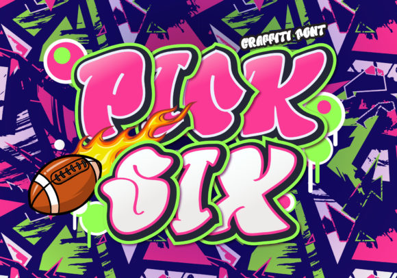 Pick Six Graffiti Display Font for Bold Brand Identity