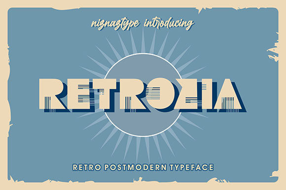 Retrozia Display Font for Vintage Branding & Handmade Labels