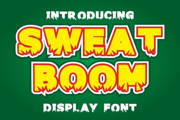 Sweat Boom: A Retro Cartoon Display Font for Lighthearted Campaigns