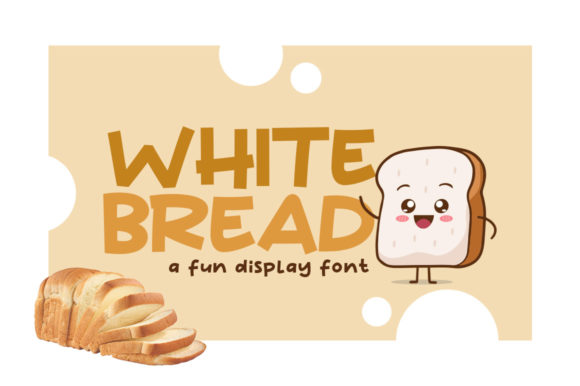 White Bread Font: Playful Display Typeface for Crafters