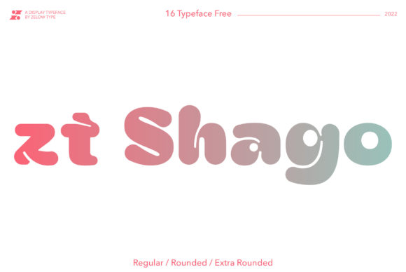 Zt Shago Display Font for Bold, Playful Web Headlines